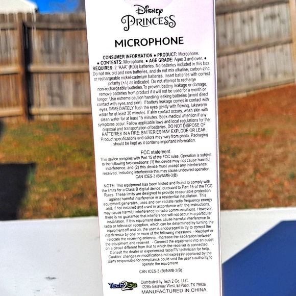 Disney Princess 👸 Light Up Microphone Photo #4 Shows The Actual Size - Picture 5 of 5